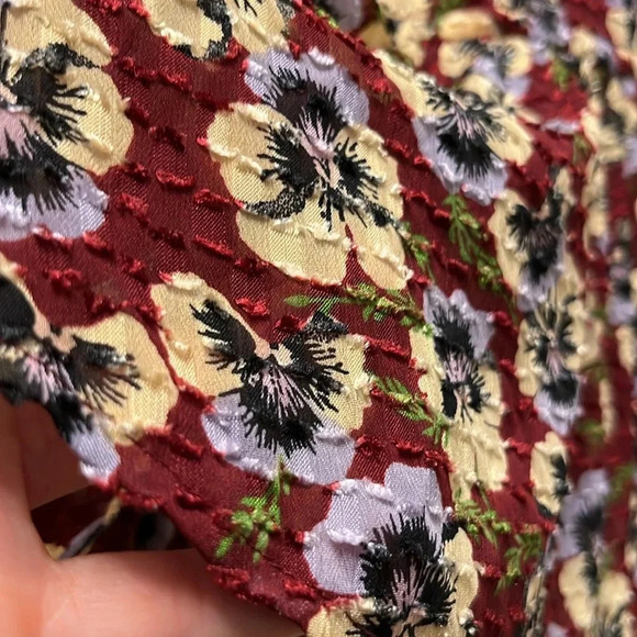 Madewell Viola floral pansy drawstring ruffled peplum top - Picture 8 of 8